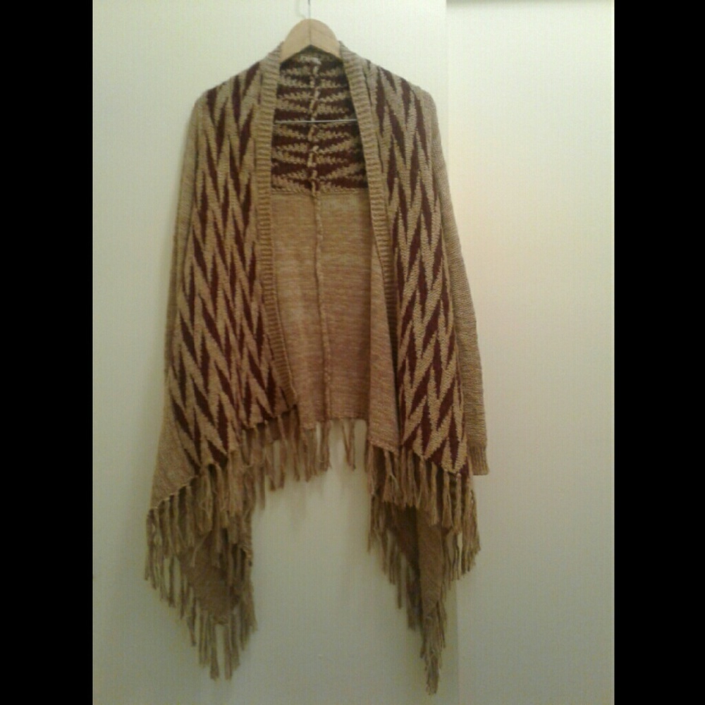 Drape Fringed Cardigan